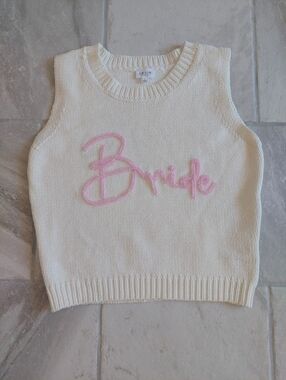 Le Lis Women Bride Tank Top Vest Color Off white Cream Size Large